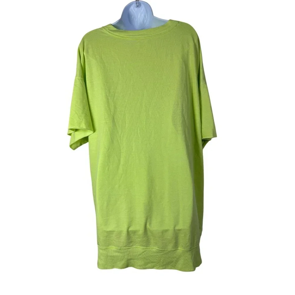 Infinitely Free People Cozy Cool Girl Sleep Tee Oversized Neon Green Women Small - Picture 3 of 16
